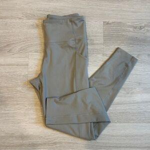 Figs Women’s Grey Performance Underscrub Legging with Pockets - Small